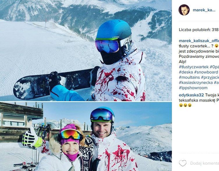 Kasia Skrzynecka i Marek Kaliszuk spędzili tydzień w Alpach (fot. Instagram)