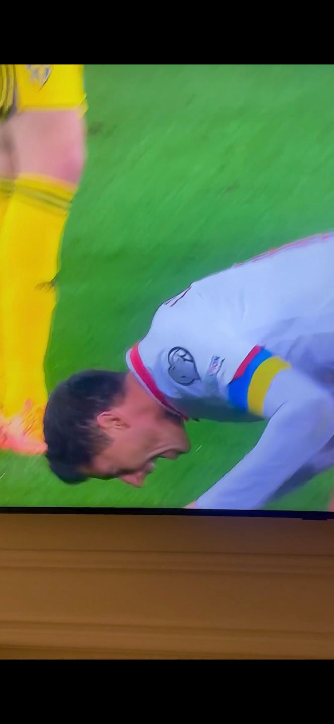 Robert Lewandowski całuje murawę