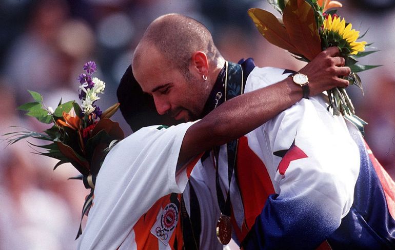 Andre Agassi nie ukrywał wzruszenia na olimpijskim podium
