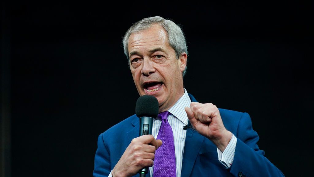 Reform UK Holds Rally In County Durham
HOUGHTON LE SPRING, ENGLAND - FEBRUARY 01: Reform UK leader Nigel Farage MP speaks on stage during the Reform UK County Durham Conference at the Sunderland Live Venue on February 01, 2025 in Houghton le Spring, England. Reform UK is holding a series of rallies across the UK. This week's comes after a Reform fundraiser held earlier this week at Oswald's private member's club in Mayfair, London, where leader Nigel Farage gave a keynote address to donors, who reportedly paid £10,000 to £25,000 per ticket. (Photo by Ian Forsyth/Getty Images)
Ian Forsyth