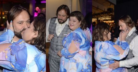 Dominika Gwit MIGDALI SIĘ z mężem na after party po premierze spektaklu (ZDJĘCIA)