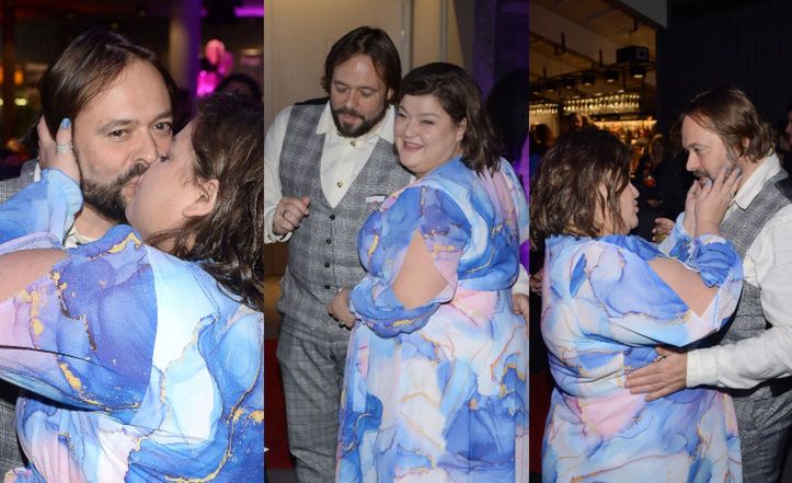 Dominika Gwit MIGDALI SIĘ z mężem na after party po premierze spektaklu (ZDJĘCIA)