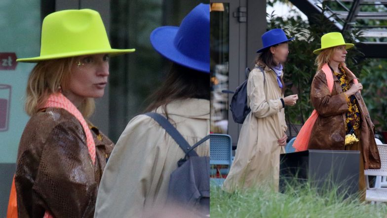 Agata Buzek z koleżanką w Gdyni