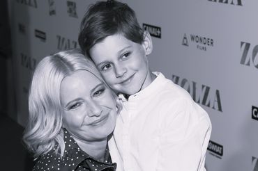 Nikodem Marecki z Małgorzatą Kożuchowską na premierze "Zołzy"
