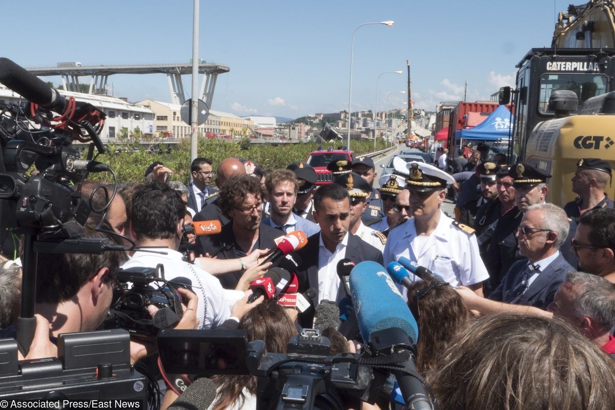 Katastrofa wiaduktu w Genui. Wicepremier Włoch oskarża prywatną firmę Autostrade per l'Italia