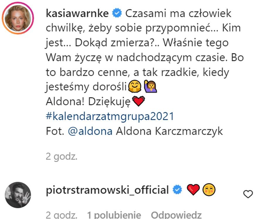 Piotr Stramowski docenia zmysłowe zdjęcia żony