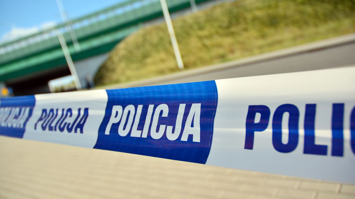 policja taśma policyjna teren zamknięty wypadek