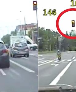 Wpadli przez czerwone światło. Nagrania z Warszawy