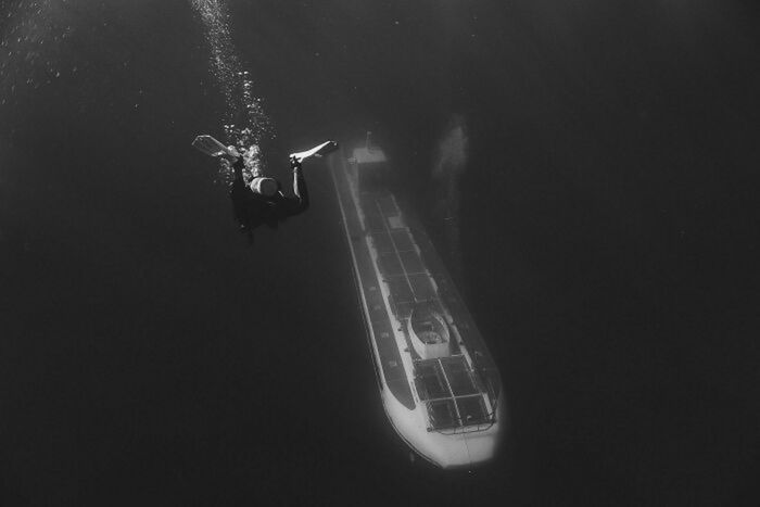 Turystyczna łódź podwodna na Hawajach.