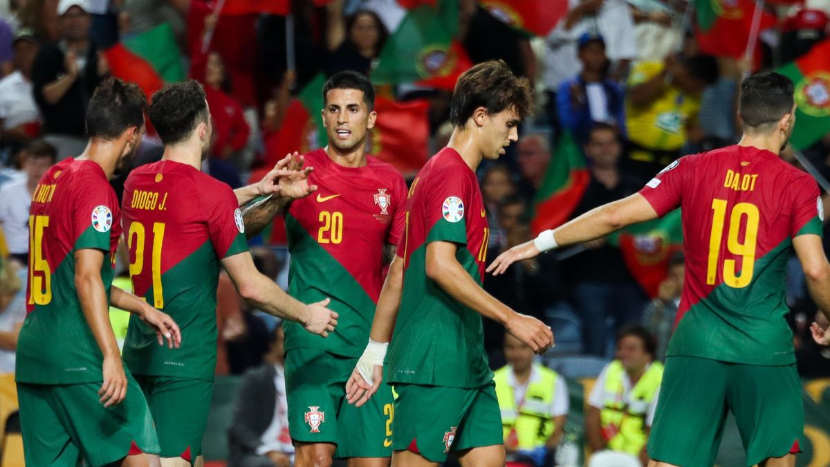 radość piłkarzy reprezentacji Portugalii
