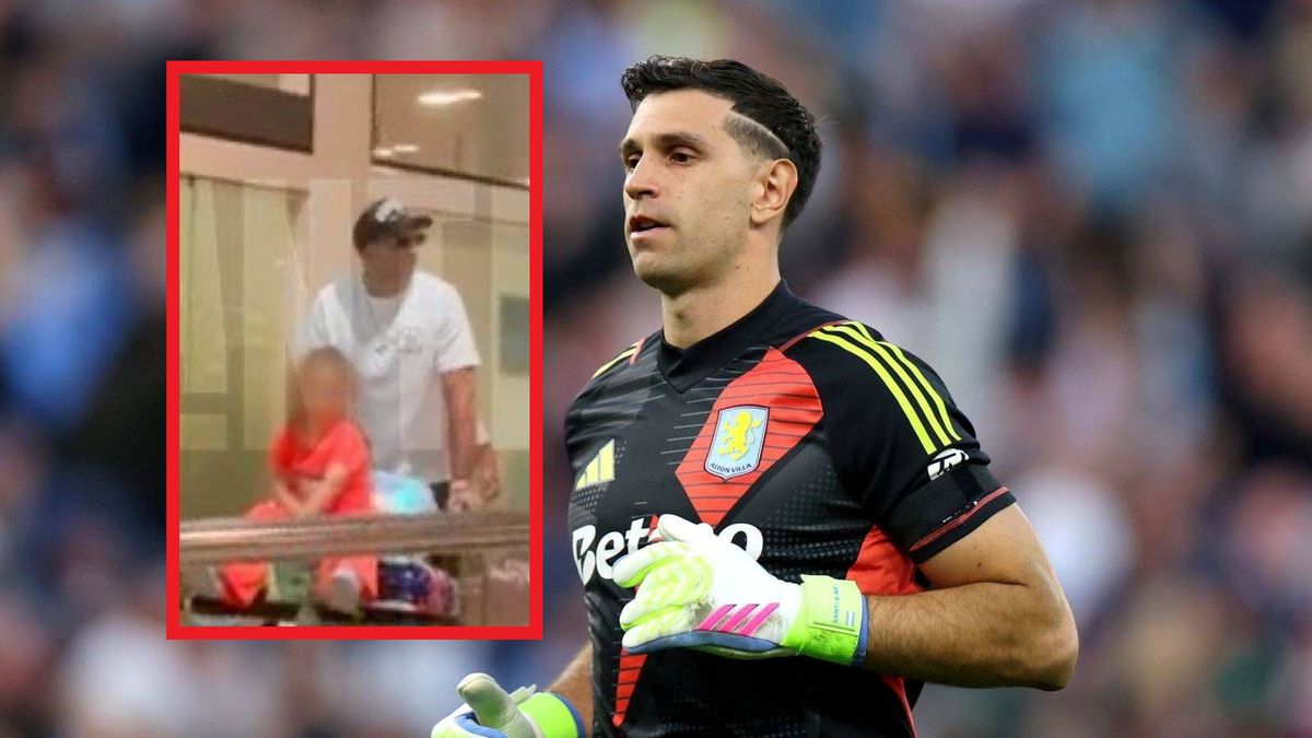 Getty Images / Molly Darlington/Copa/Getty Images/Twitter / Emiliano Martinez widziany na lotnisku w Barcelonie