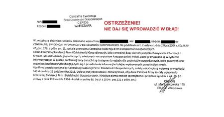Wraca próba oszustwa na CEIDG. Ministerstwo ostrzega