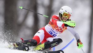 Karolina Chrapek prowadziła po supergigancie, ale wypadła z trasy slalomu