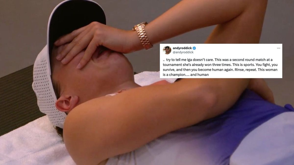 Facebook / Eurosport / Iga Świątek po meczu z Naomi Osaką i wpis Andy'ego Roddicka