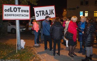 Prezes PFR Paweł Borys spotkał się ze strajkującymi związkowcami LOT-u