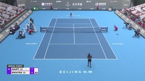 Iga Świątek zagra o tytuł w Pekinie! Zobacz skrót meczu półfinałowego z Coco Gauff