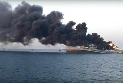 Zatonął największy okręt irańskiej floty. Pożar był nie do opanowania