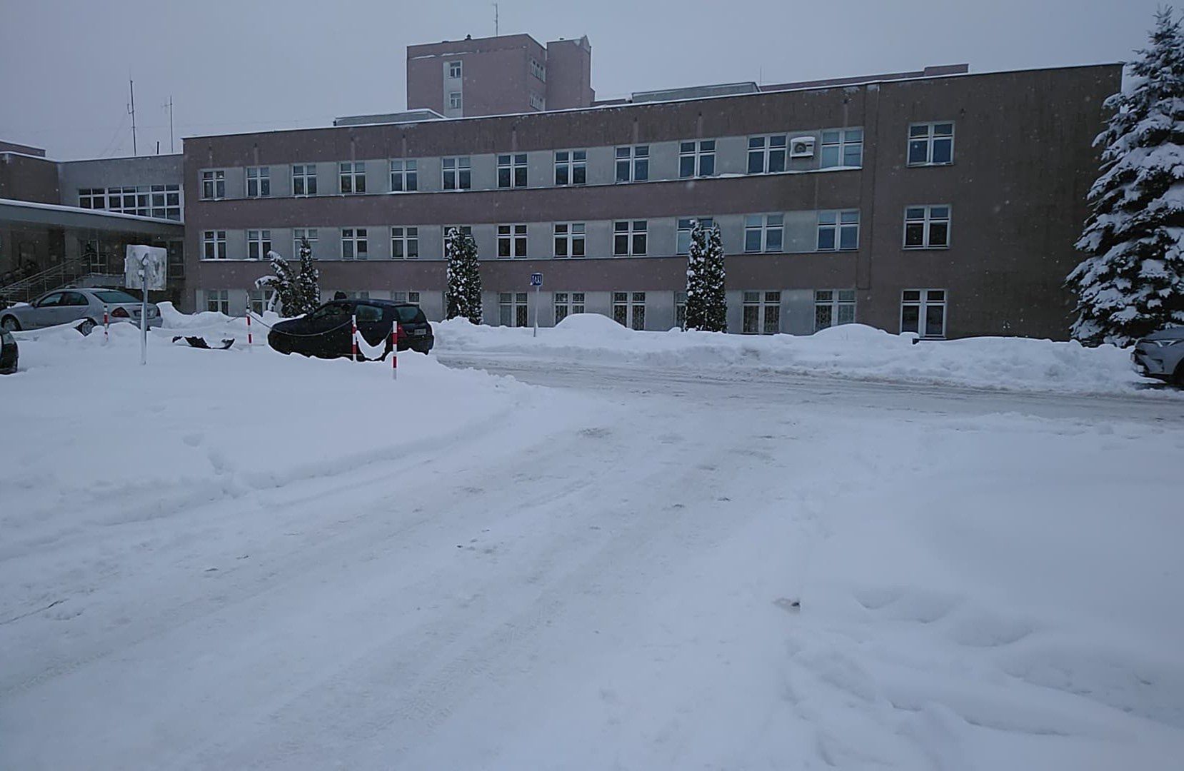 Opady śniegu na Podlasiu