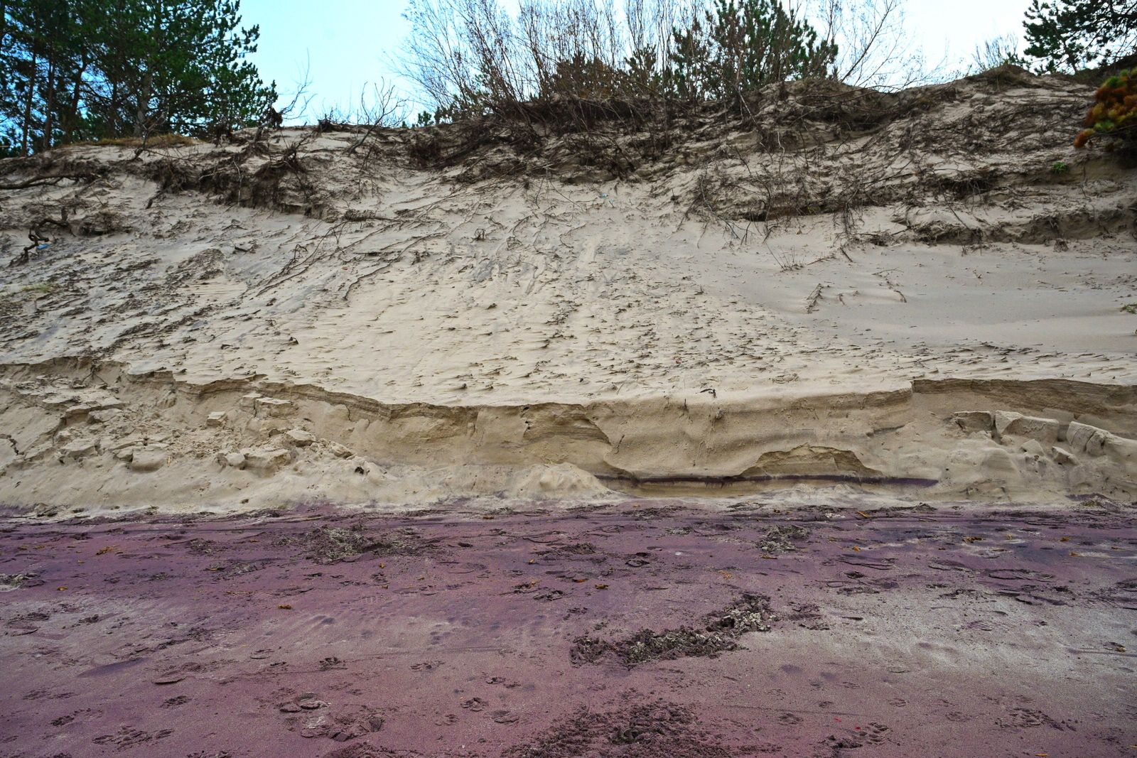 Fioletowy piasek wygląda zaskakująco 