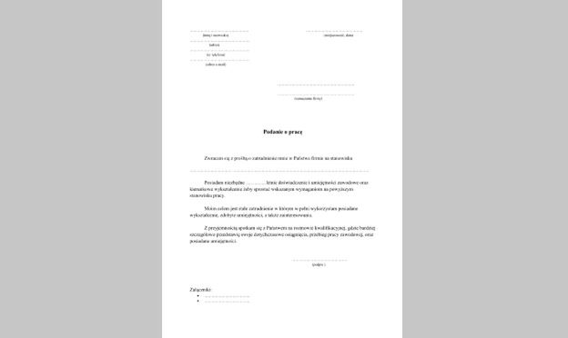 Podanie O Pozostawienie W Szkole Wzór podania o pracę. Co powinien zawierać dokument. Wzór do pobrania