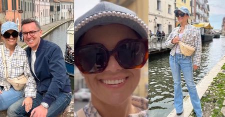 Katarzyna Cichopek w perłowej czapce posyła radosne uśmiechy z włoskiej wyprawy z Maciejem Kurzajewskim (ZDJĘCIA)