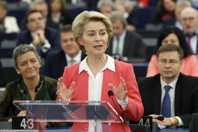 Strasburg. Przewodnicząca Komisji Europejskiej Ursula von der Leyen