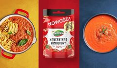 Koncentrat pomidorowy Łowicz w saszetce reklamowany hasłem „W sam raz na raz” (wideo)