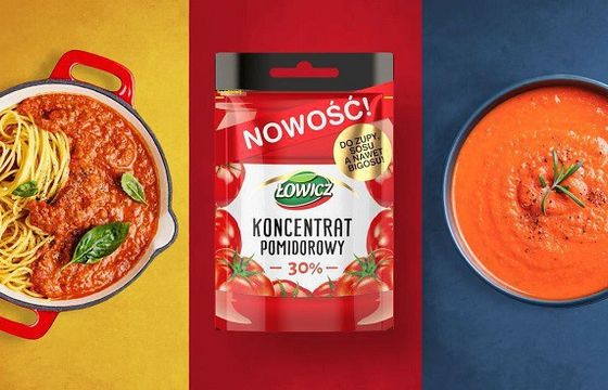 Koncentrat pomidorowy Łowicz w saszetce reklamowany hasłem „W sam raz na raz” (wideo)