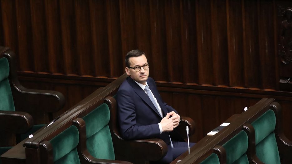Koronawirus w Polsce, nowy projekt rządowego rozporządzenia. Na zdjęciu premier Mateusz Morawiecki