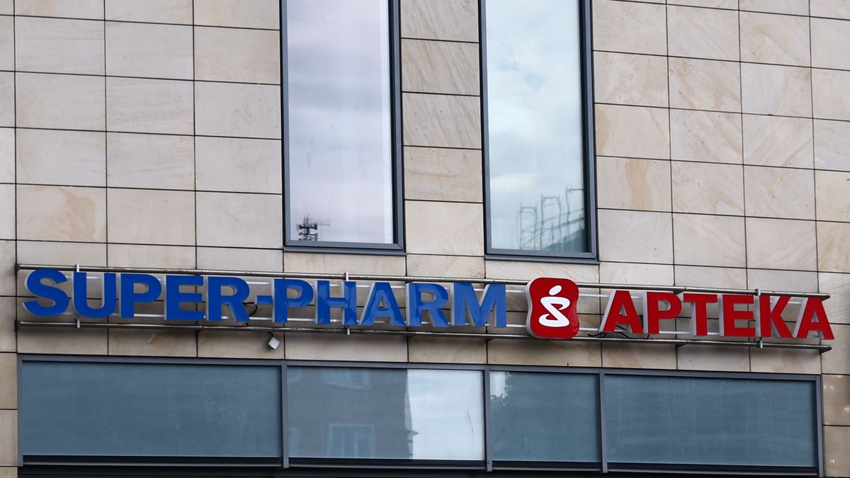 Super-Pharm logo is seen in Gdansk, Poland on August 17, 2024. (Photo by Jakub Porzycki/NurPhoto via Getty Images)