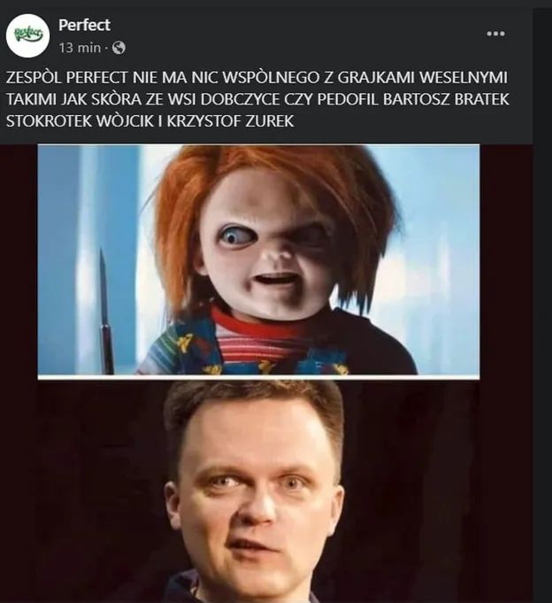 Niepokojące wpisy na fanpage'u Perfectu