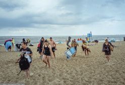 Dziki na plaży w Gdańsku. Popłoch wśród plażowiczów