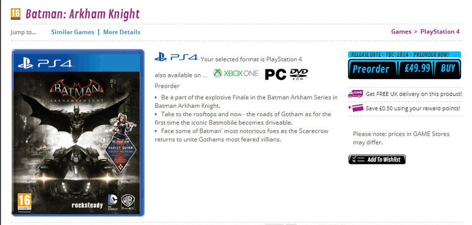 Batman Arkham Knight ogłoszone. Nie pojawi się na PS3 i Xboksie 360 [AKTUALIZACJA] Jest pierwszy zwiastun