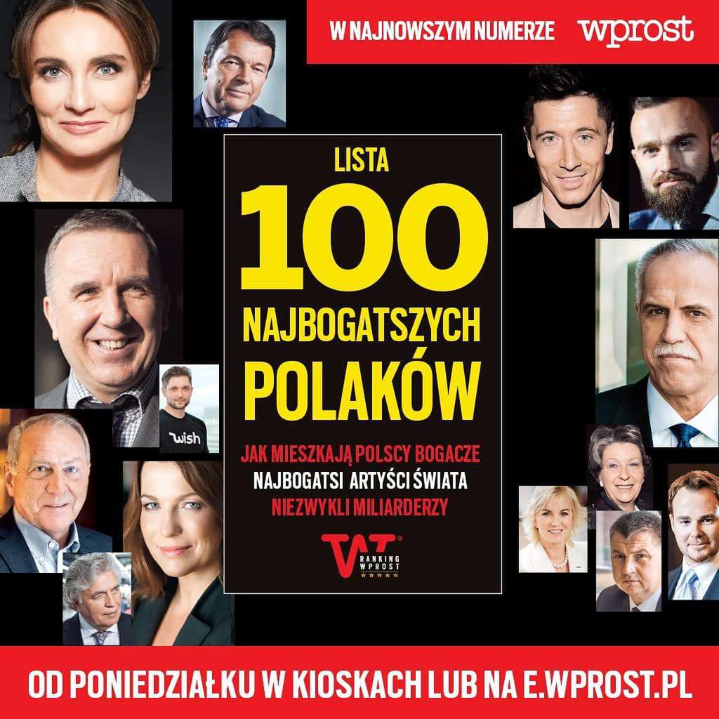 Lista 100 najbogatszych Polaków 2018 roku według Wprost
