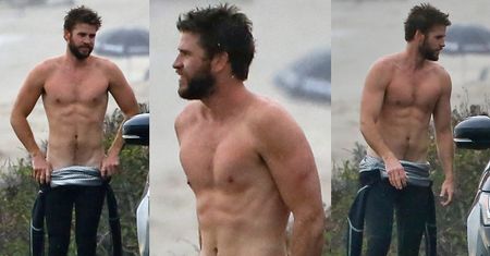 Narzeczony Miley Cyrus pokazał klatę w Malibu (ZDJĘCIA)