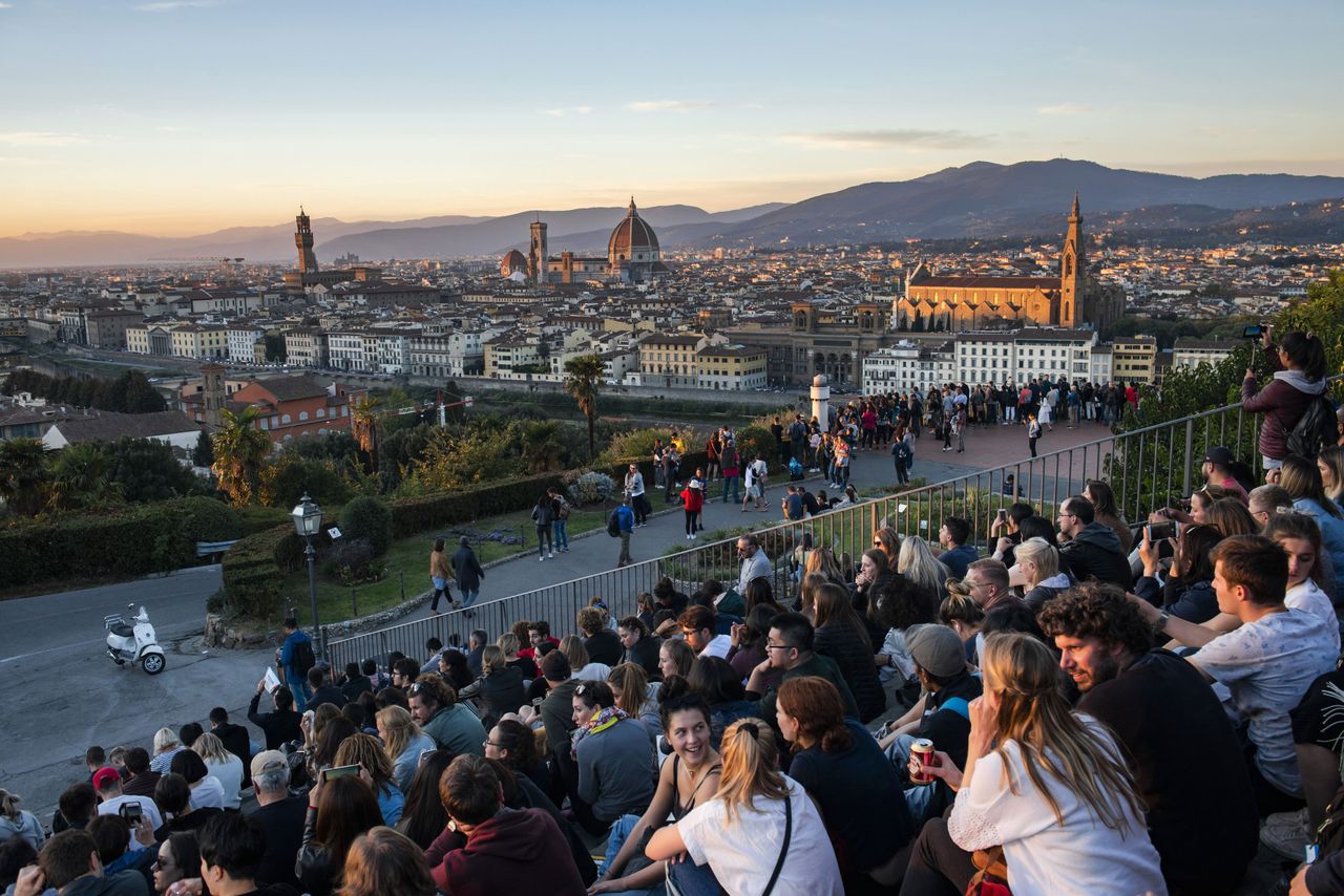 Mass tourism has become a problem for Florence.