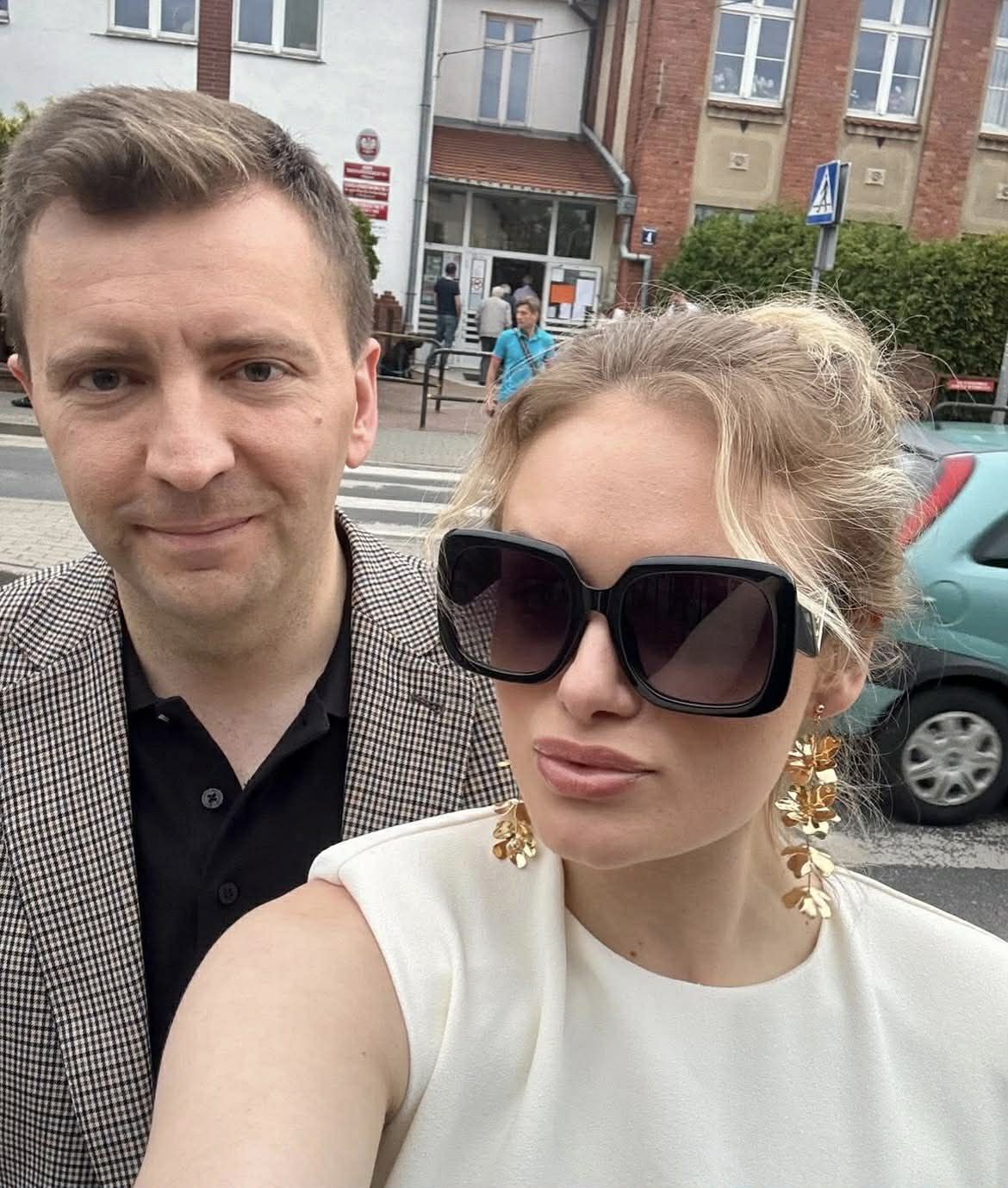 Weronika Schreiber z mężem