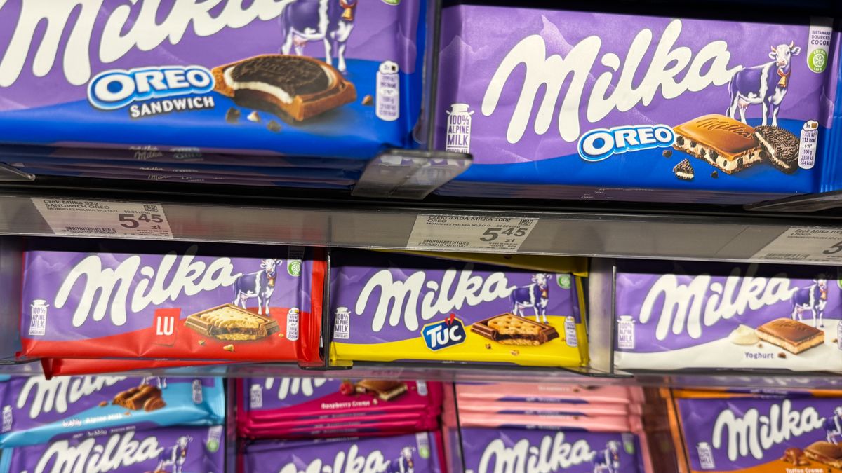 Krakow Economy And Products
Milka packaging are seen in a store in Krakow, Poland on April 20, 2024. (Photo by Jakub Porzycki/NurPhoto via Getty Images)
NurPhoto
brand, company, product, shop, milka, april 20, photo, jakub porzycki, nurphoto, confectionery, consumer goods, sweets, dairy, snacks, grocery, product display, food industry, fmcg, european market, chocolate brand, commerce.