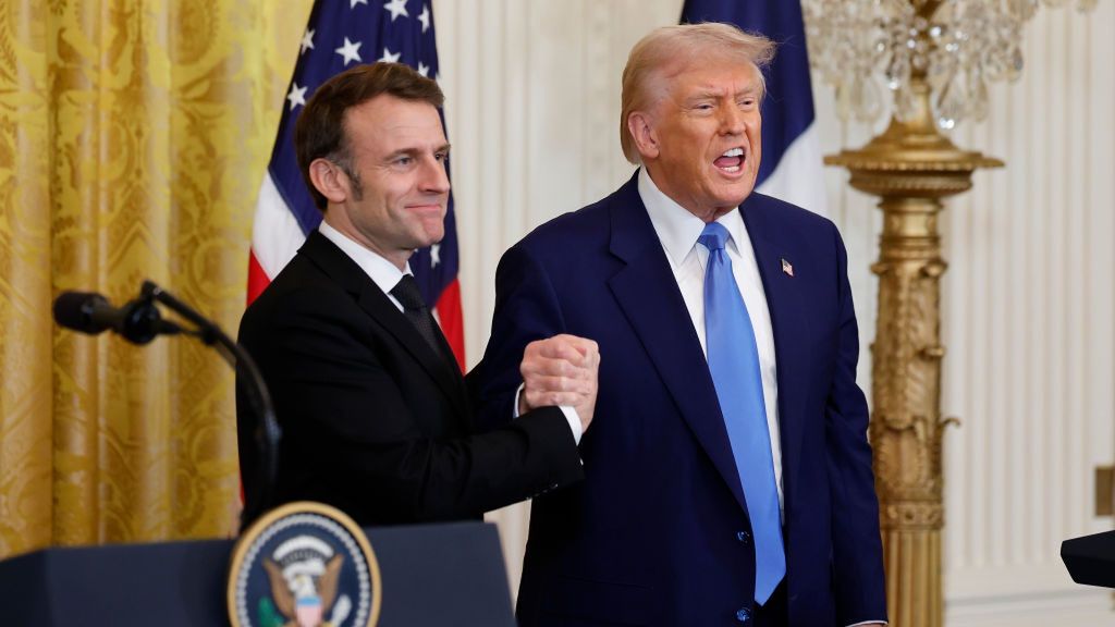 French President Emmanuel Macron Visits The White House
WASHINGTON, DC - FEBRUARY 24: U.S. President Donald Trump and French President Emmanuel Macron shakes hands during a joint press conference in the East Room at the White House on February 24, 2025 in Washington, DC. Macron is meeting with Trump in Washington on the third anniversary of Russia's full-scale military invasion of Ukraine. (Photo by Chip Somodevilla/Getty Images)
Chip Somodevilla
bestof, topix