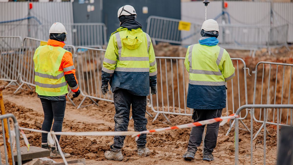 budowa, men at work, pracy, piach, beton, praca, rura, dom, budynek, budowlaniec, cement, miejsce, plac budowy