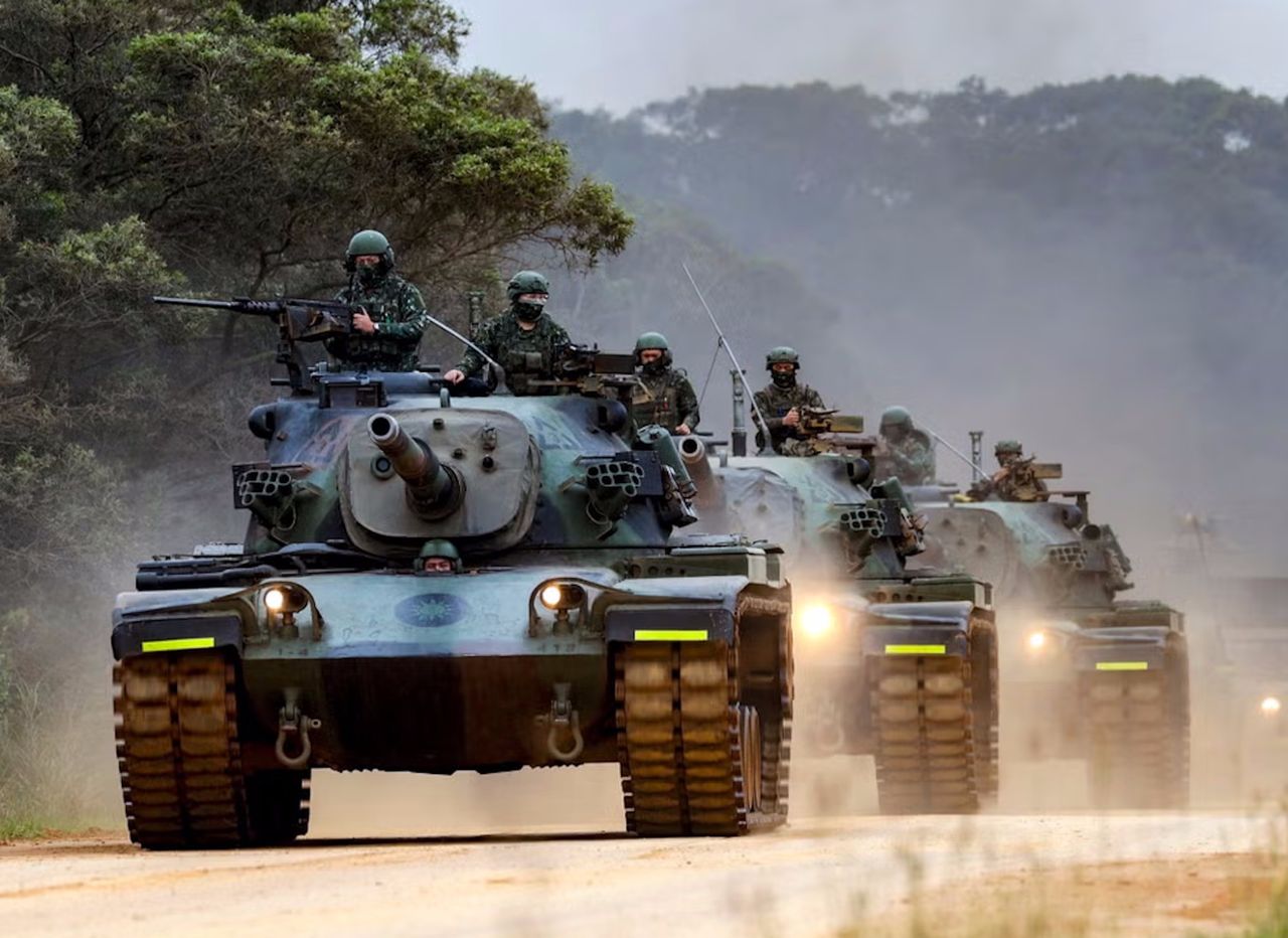 Taiwanese armored forces use obsolete tanks from the M60 family.
