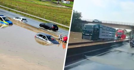 Autostrada A2 zalana w Niemczech. Świadek pokazał, co tam się działo