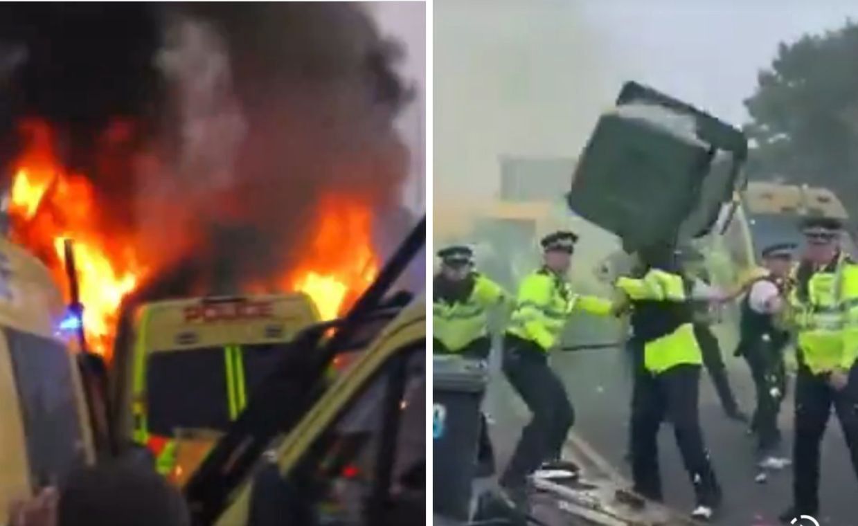 Riots in Southport, UK: Police officer wounded and car torched