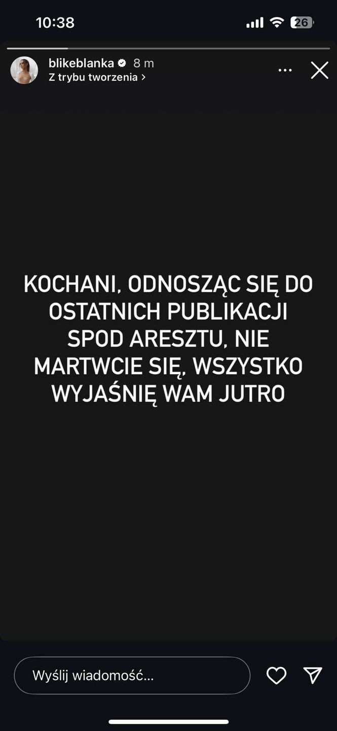 Blanka wydała oświadczenie na temat wizyty w areszcie