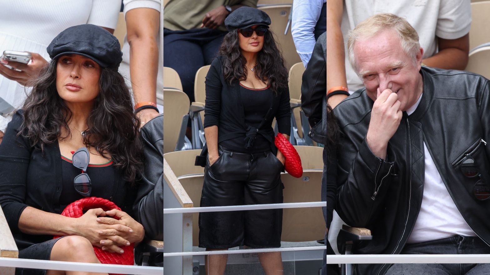 Salma Hayek i François-Henri Pinault na meczu tenisa