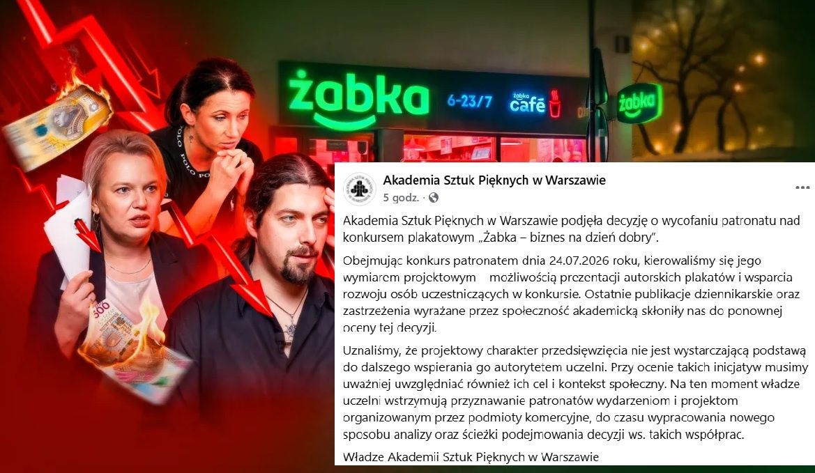 Efekt reportażu Kanału Zero: uczelnia wycofuje patronat nad konkursem Żabki