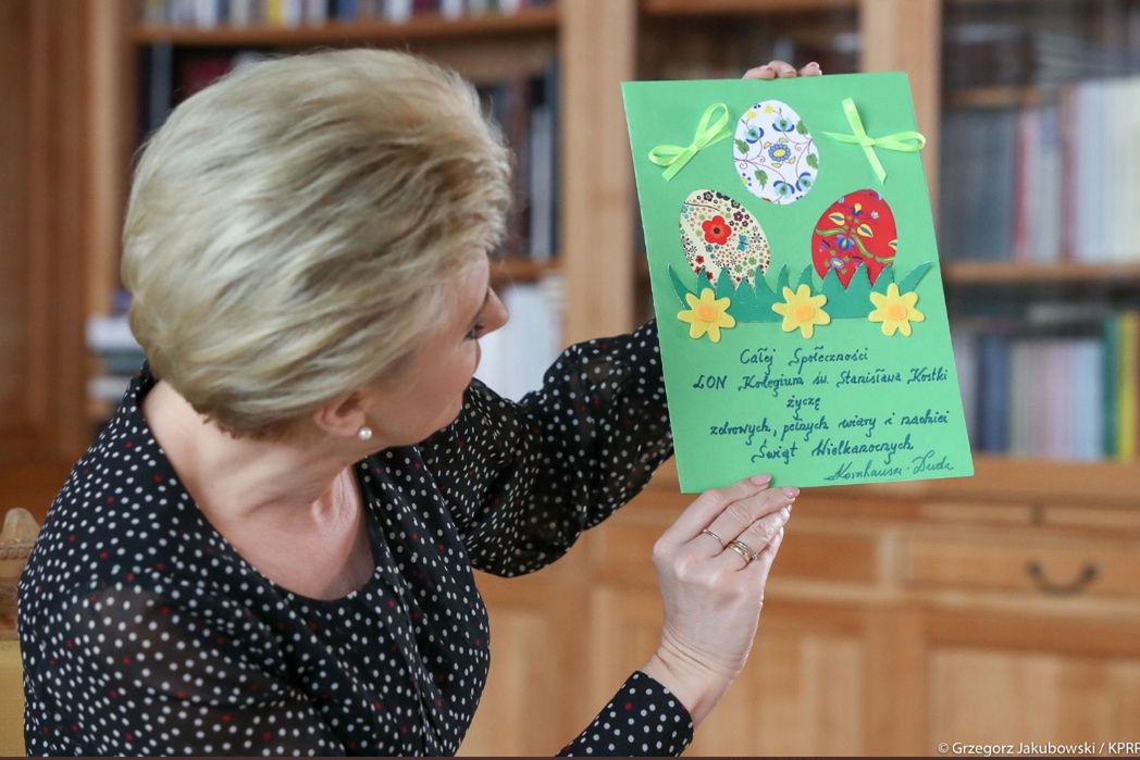 Agata Duda spotkała się z uczniami