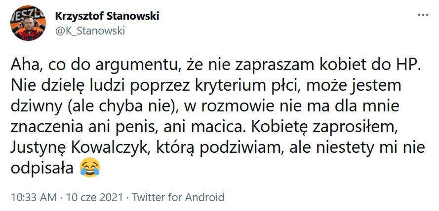 Krzysztof Stanowski kontra Maja Staśko