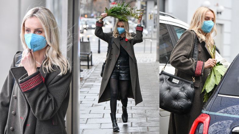 Agnieszka Woźniak-Starak wychodzi ze studia Dzień Dobry TVN