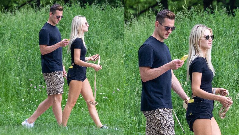 Arkadiusz Milik i Agata Sieramska